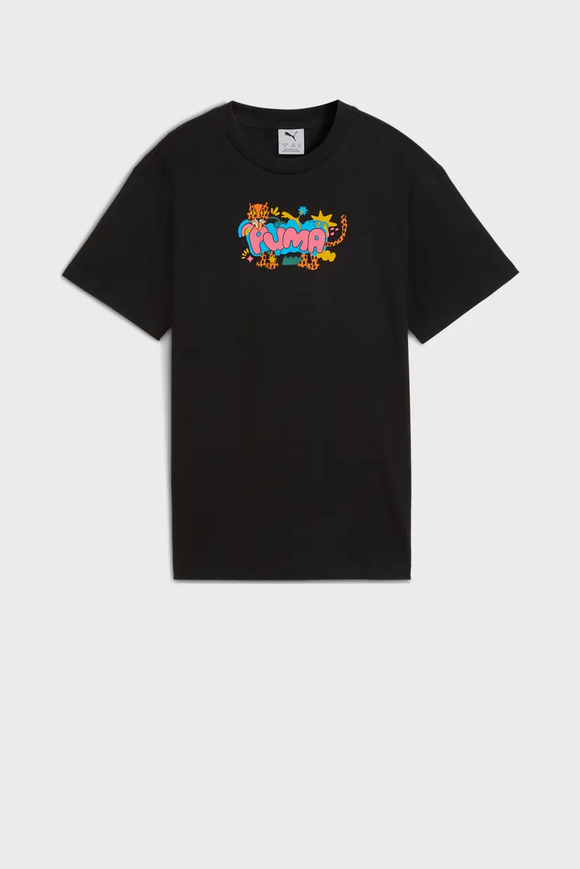Дитяча чорна футболка Graphic Leopard Tee Youth 4