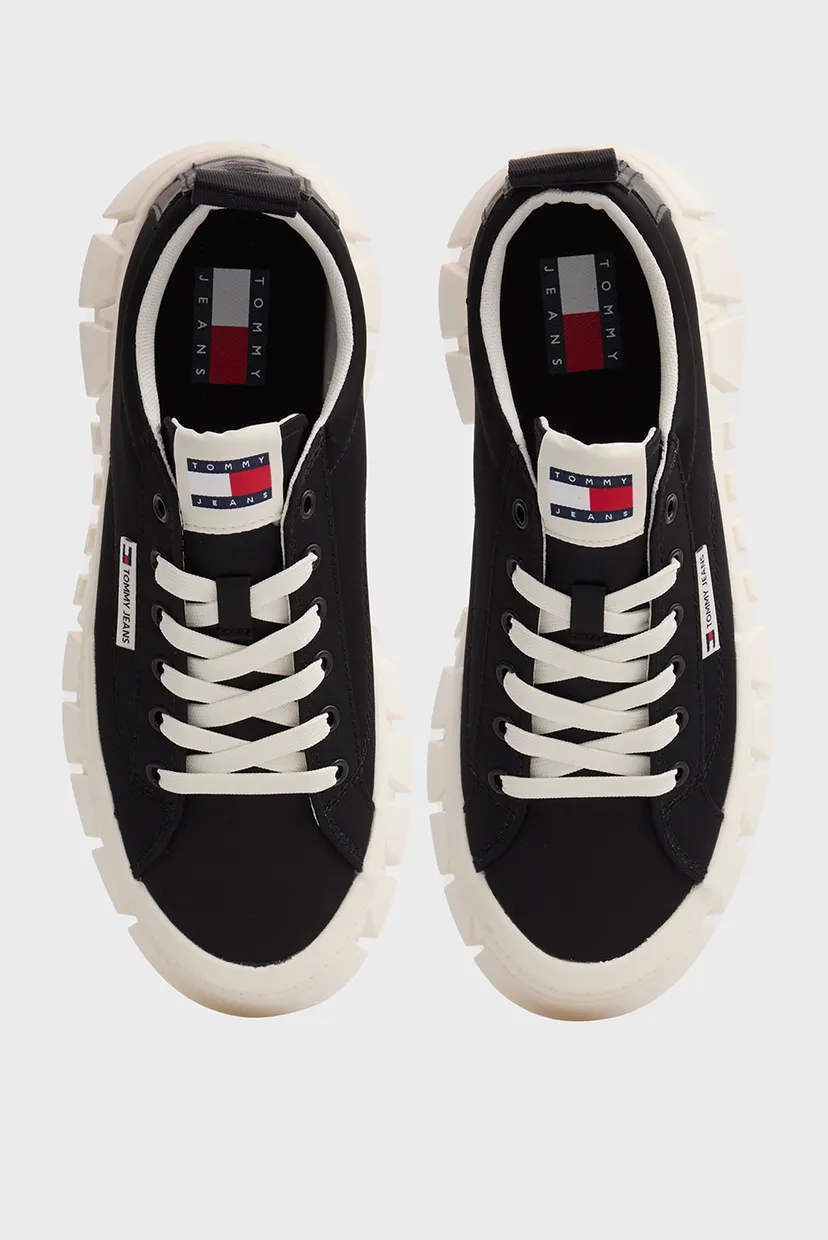 Жіночі чорні снікерси FLATFORM CHUNKY 4