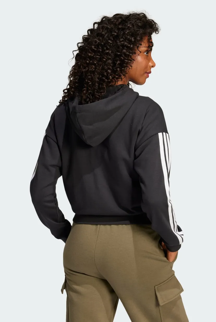 Жіноче чорне худі Essentials 3-Stripes French Terry 3