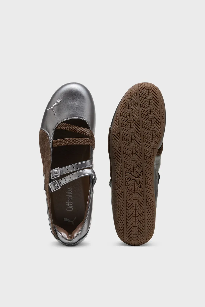 Жіночі коричневі  шкіряні балетки Speedcat Lux Ballet Sneakers Women 5