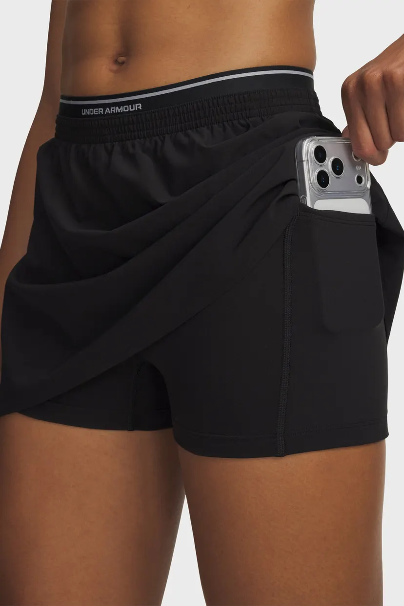 Женская черная юбка-шорты UA Vanish Woven Skort 4