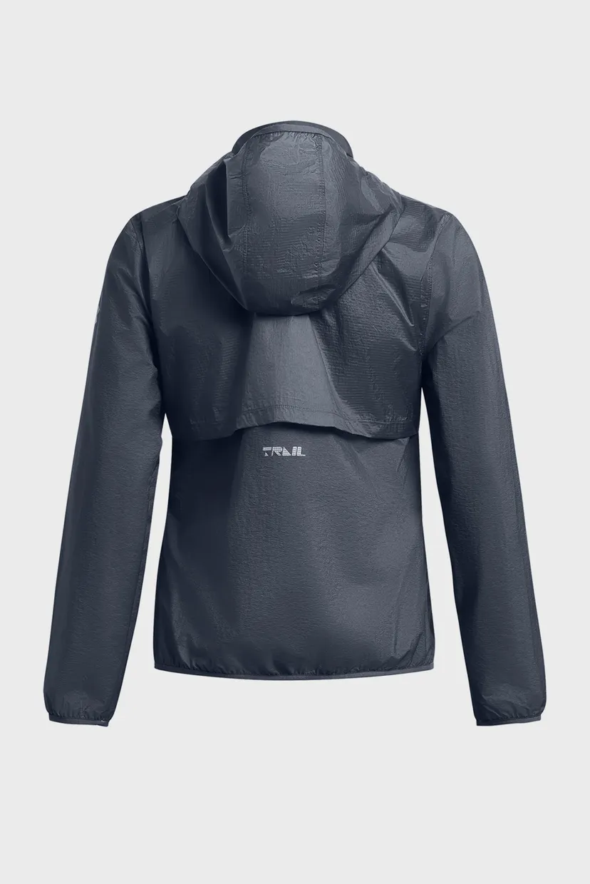 Жіноча темно-сіра вітровка UA Run Trail Jacket-GRY 7