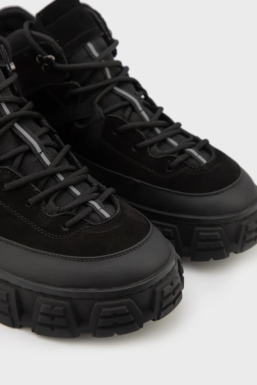 Мужские черные нубуковые хайтопы URBAN TRACE UT19901-MN — MD-Fashion