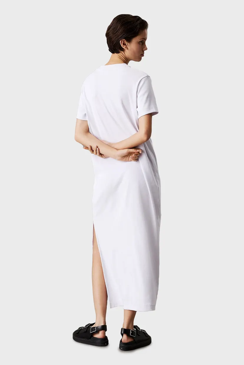 Женское белое платье MONOLOGO LONG RIB TEE 3