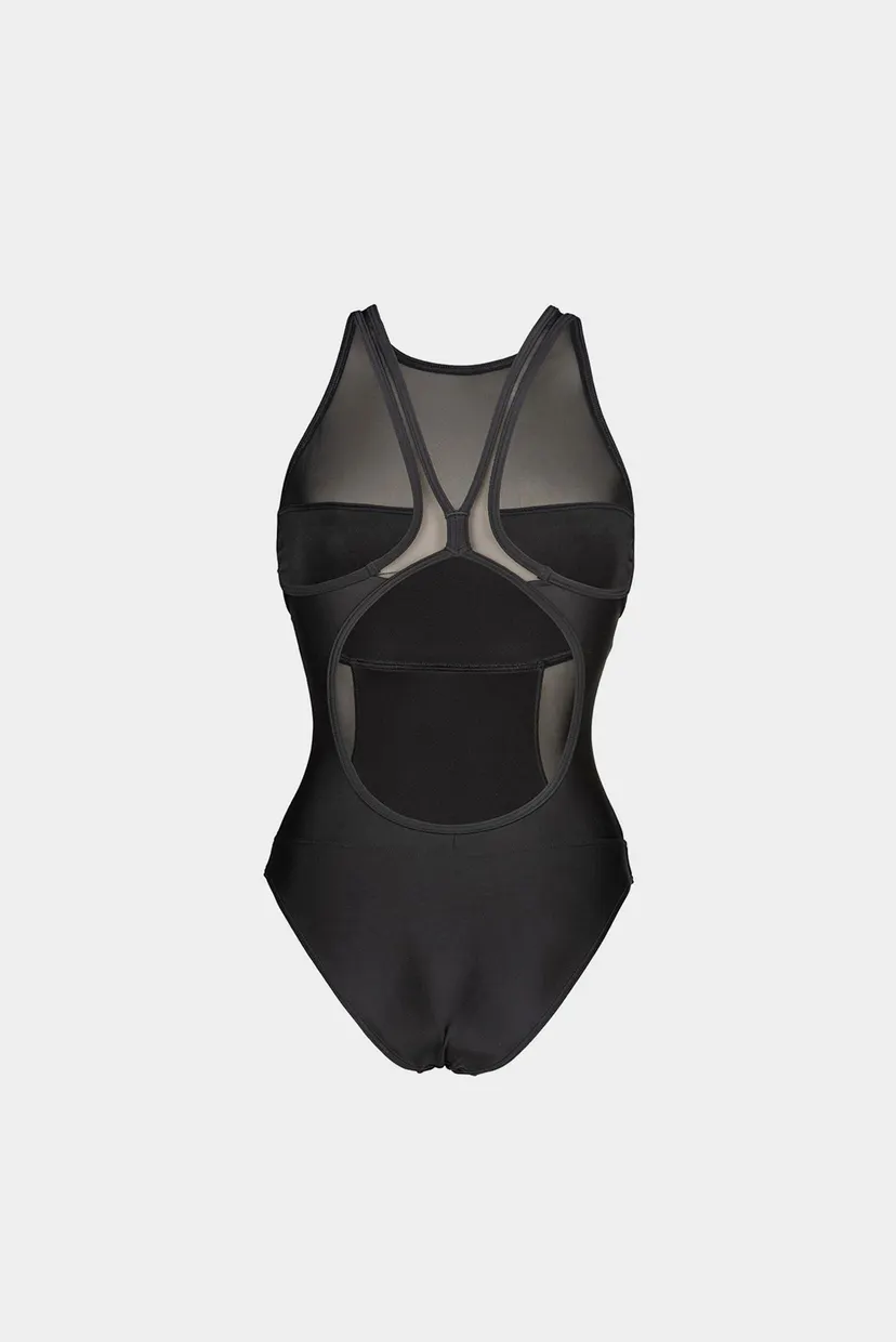 Женский черный купальник MESH PANELS SWIMSUIT SWIM PRO 7
