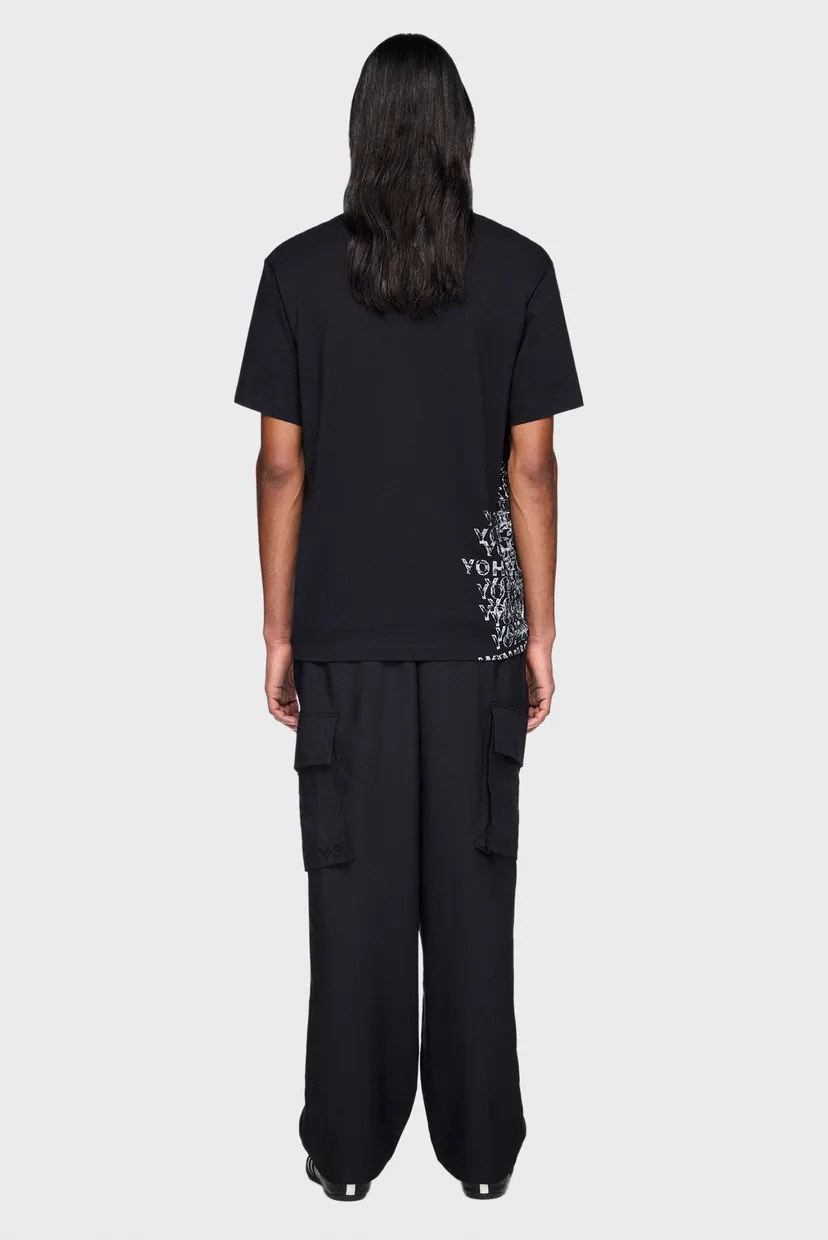 Чорна футболка з візерунком Y-3 GFX SHORT SLEEVE (унісекс) 3