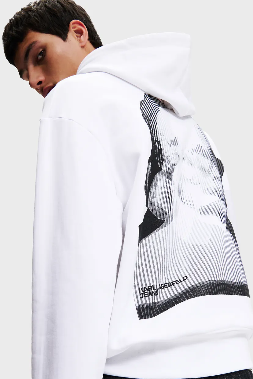 Чоловіче біле худі regular karl 4