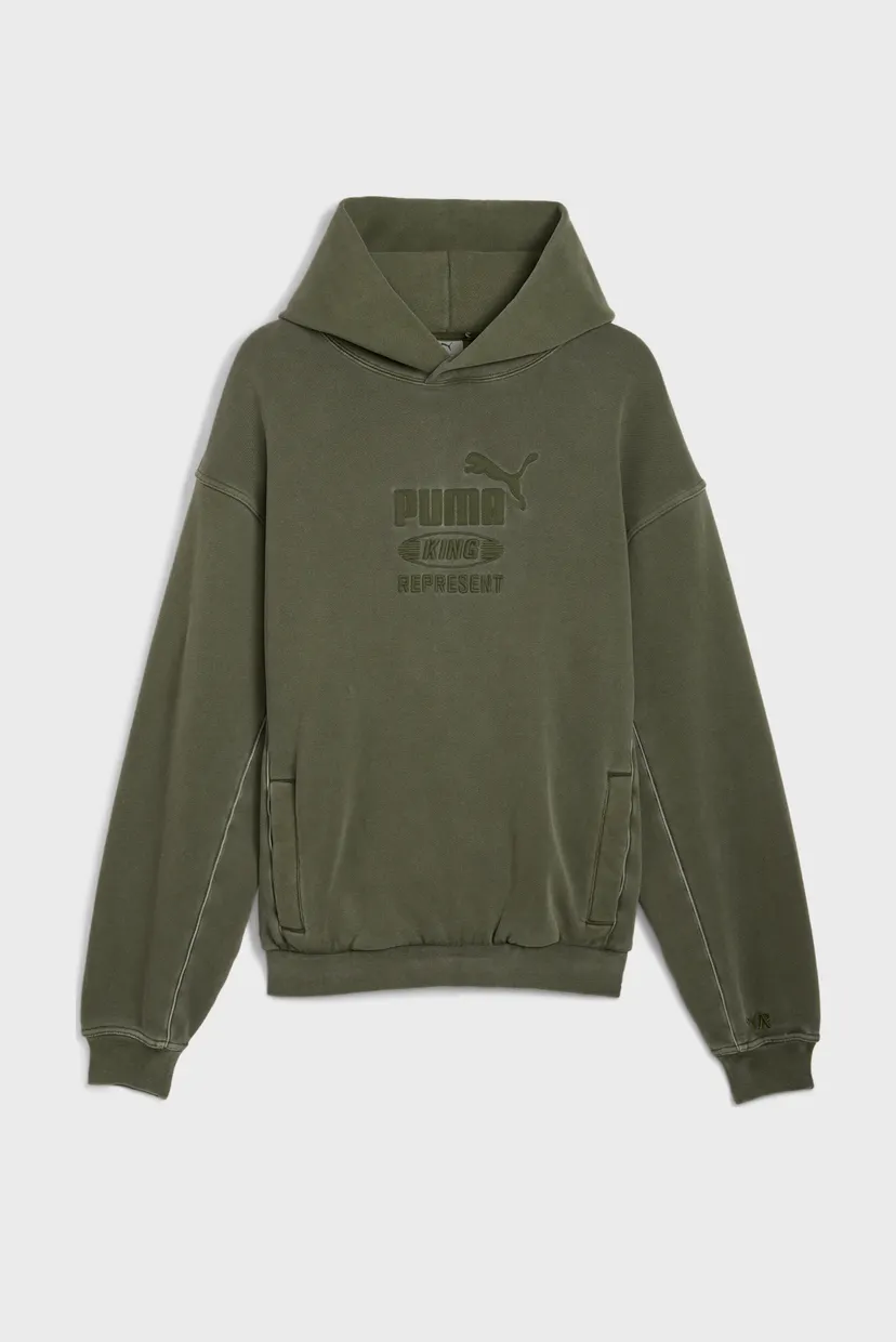 Мужское оливковое худи PUMA x REPRESENT Hoodie Men 6