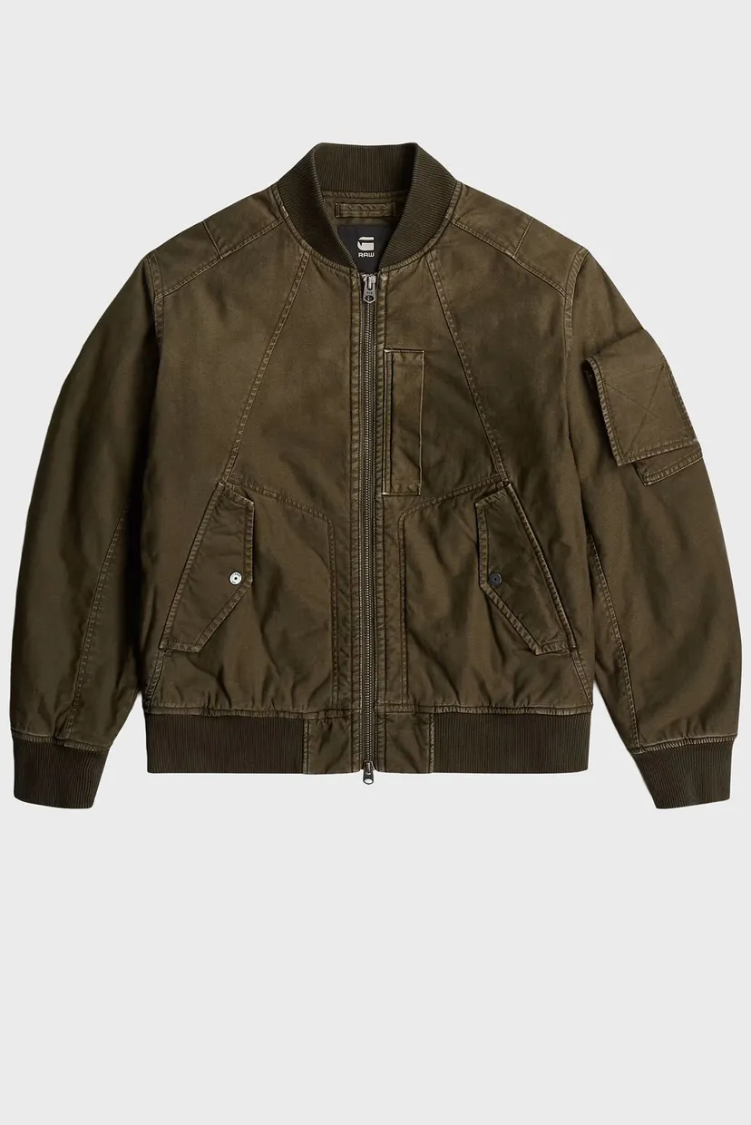 Чоловічий коричневий джинсовий бомбер Washed 6