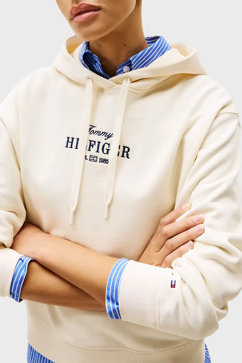 Жіноче біле худі REG HILFIGER 4
