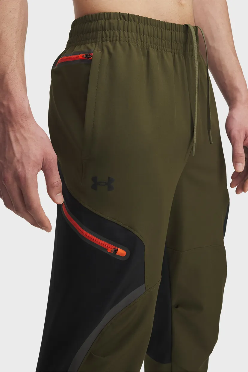 Мужские оливковые спортивные брюки UA Unstoppable Cargo Pant 4