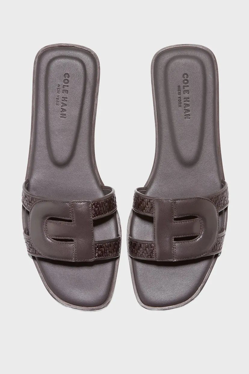 Женские черные кожаные слайдеры COLE HAAN Chrisee 3