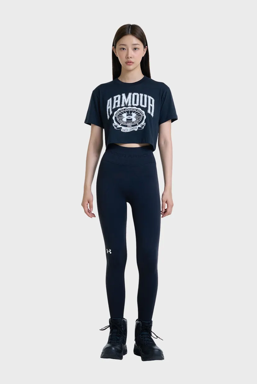 Женские черные тайтсы UA Train Seamless Legging 4