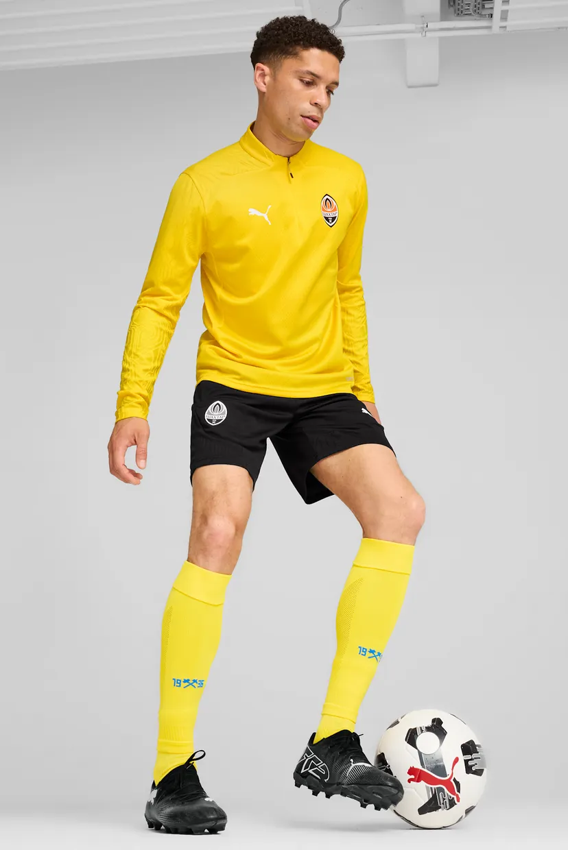 Мужской желтый лонгслив FC Shakhtar Donetsk Quarter-Zip Training