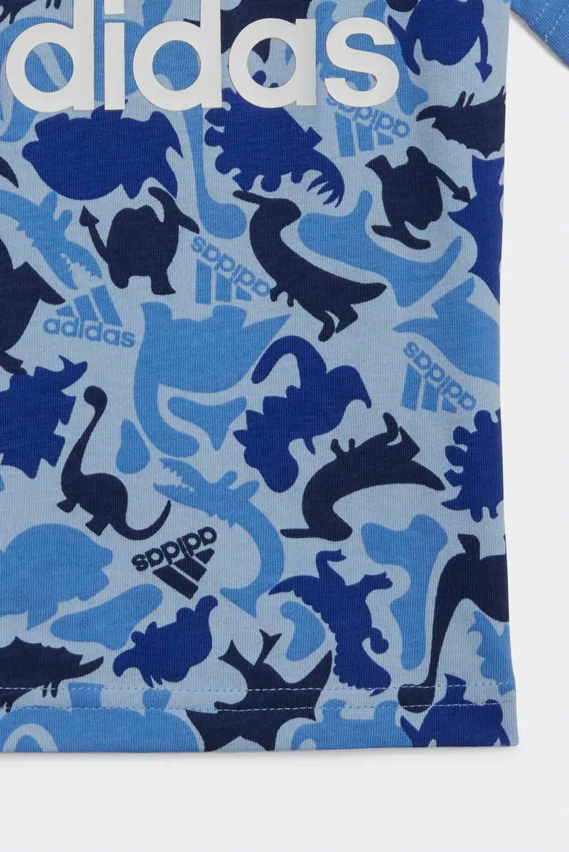 Детский голубой комплект одежды (футболка, шорты) Dino Camo Allover Print 7
