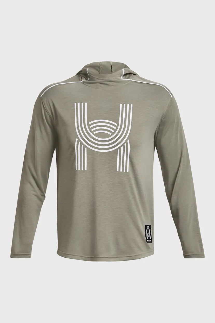 Чоловіче сіре худі UA RUN EVERYWHERE HOODED LS 5