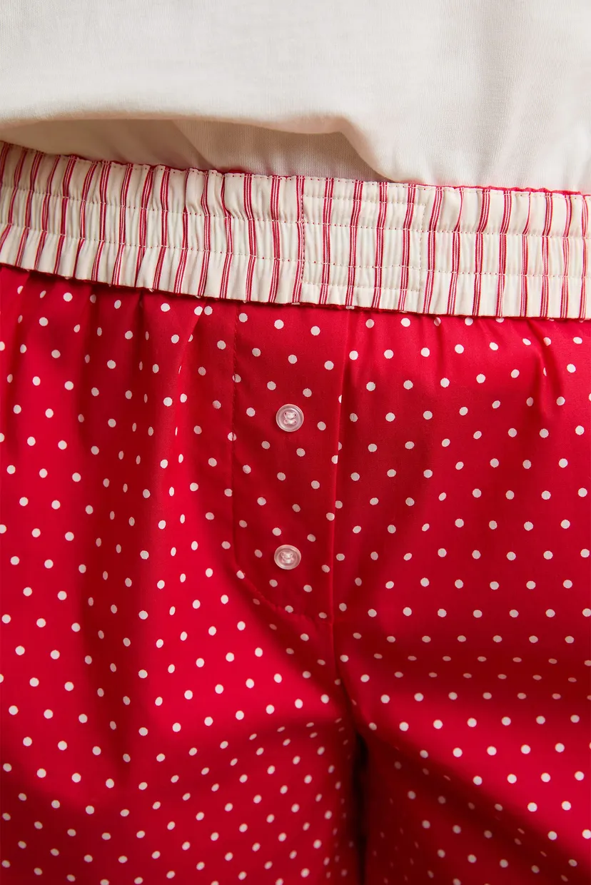 Жіночі червоні шорти у горошок BOYFRIEND 4