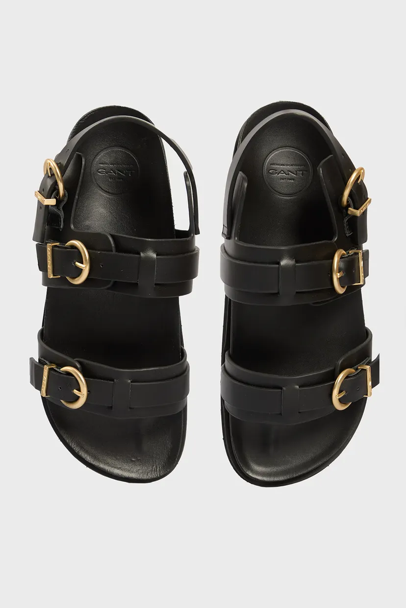 Жіночі чорні шкіряні сандалі Mardale 4