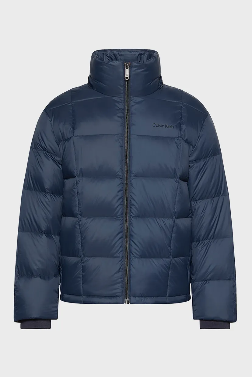 Чоловічий темно-синій пуховик NYLON QUILTED DETACHABLE 7