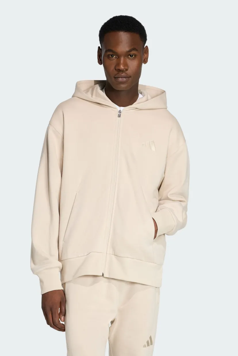 Мужское бежевое худи ALL SZN Fleece Full-Zip adidas KC3161 — MD