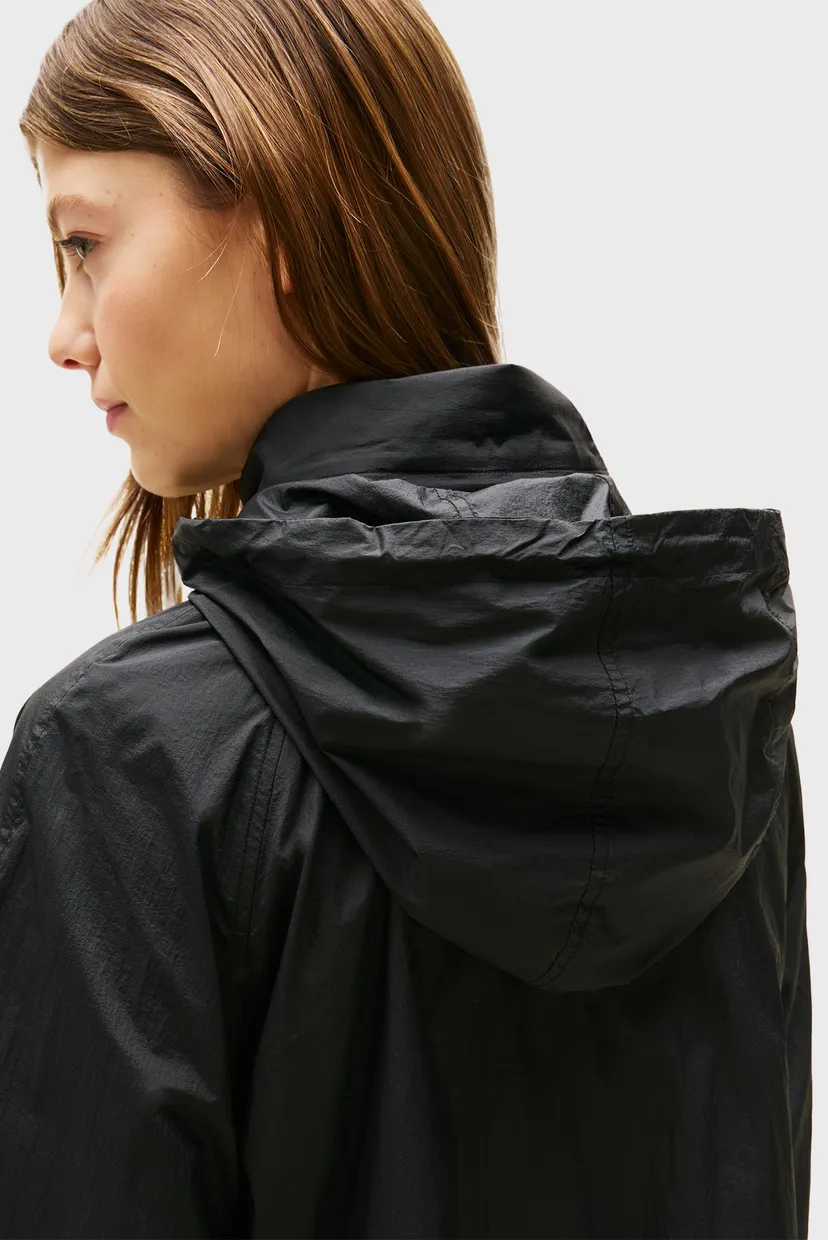 Женский черный плащ UL NYLON LONG PACKABLE 4
