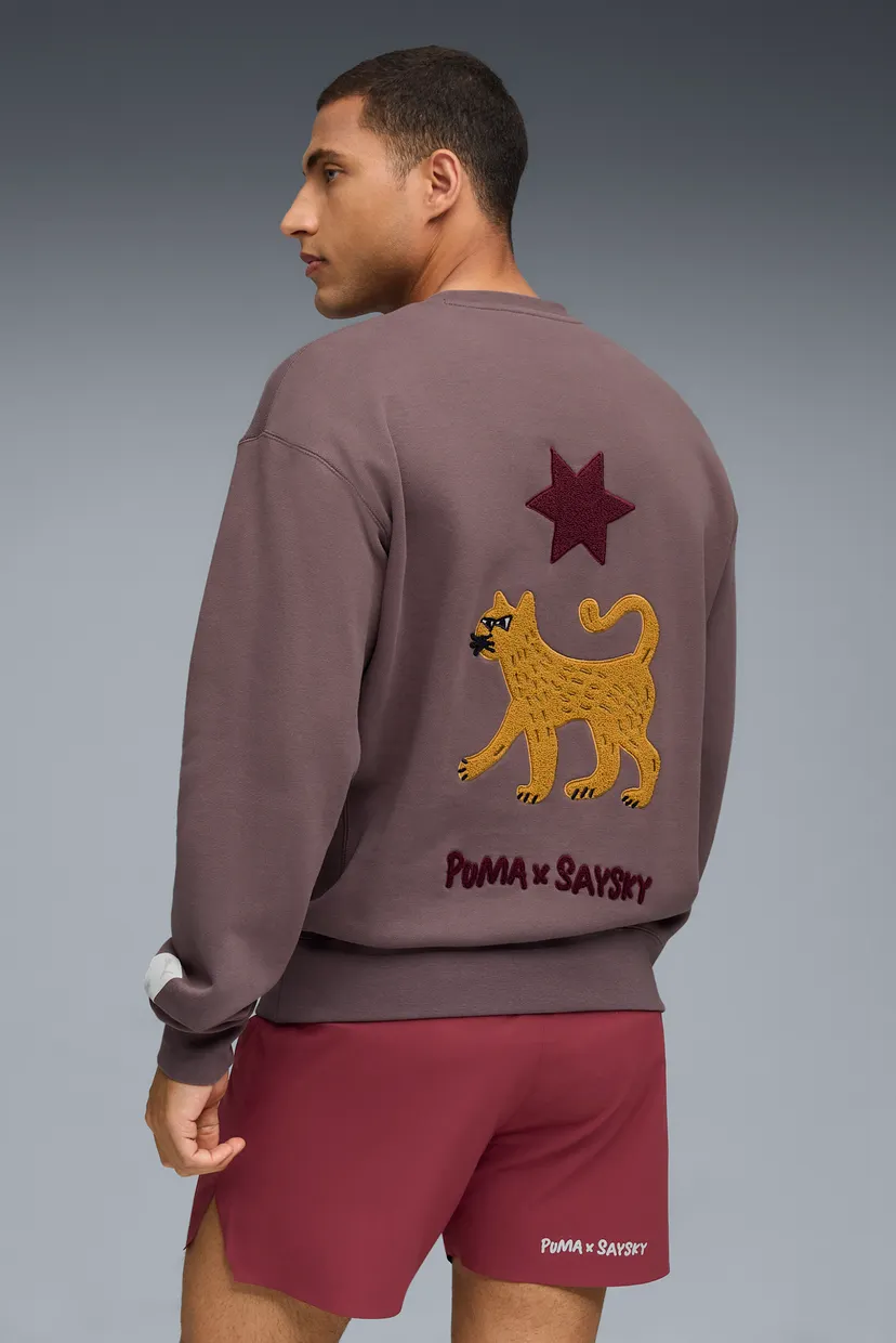 Фиолетовый свитшот PUMA x SAYSKY Knit Crew Sweatshirt (унисекс) 3