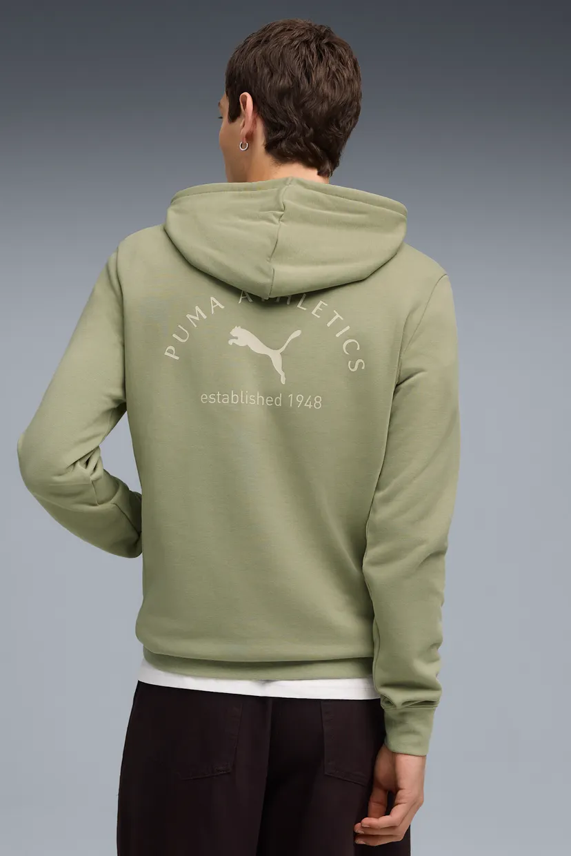 Мужское оливковое худи PUMA Class Graphic Hoodie Men 3