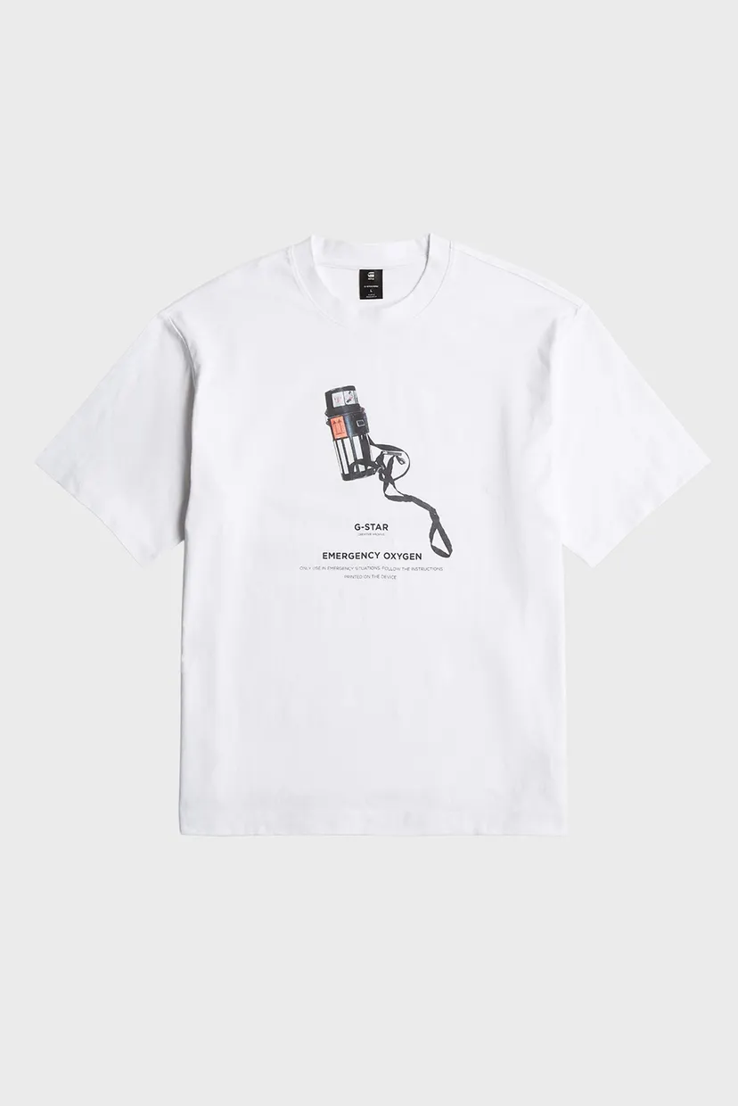 Чоловіча біла футболка Archive print boxy r 4