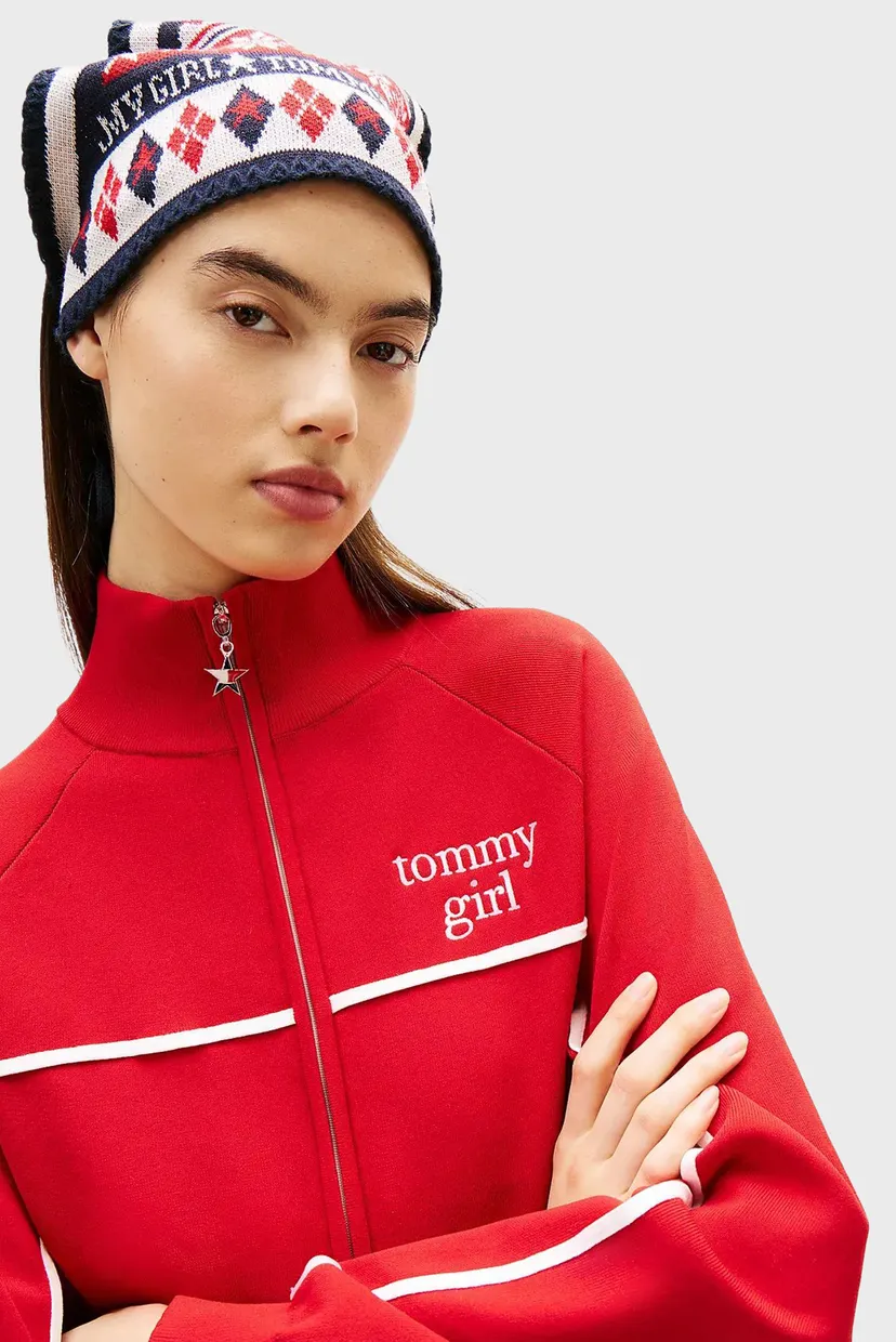 Жіноча червона спортивна кофта TOMMY GIRL KNITTED TRACK 5
