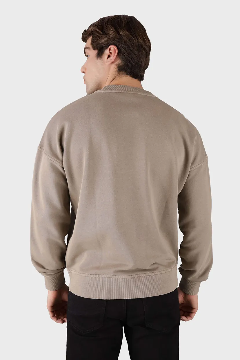 Чоловічий бежевий світшот WASHED HEAVY CREW NECK 3