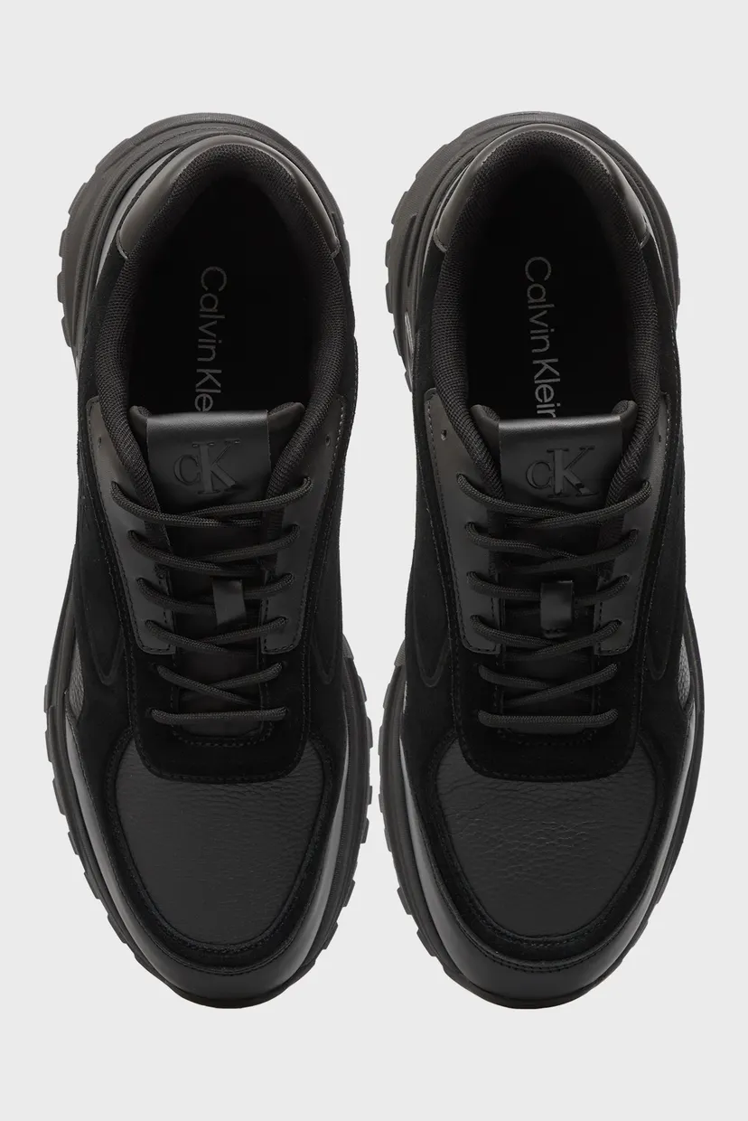 Мужские черные кожаные кроссовки HIKE RUNNER 4