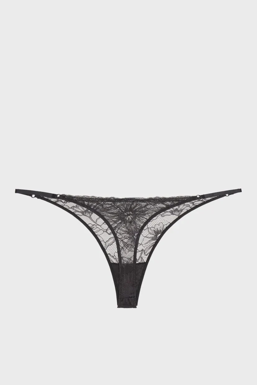 Жіночі чорні трусики TANGA THONG 7