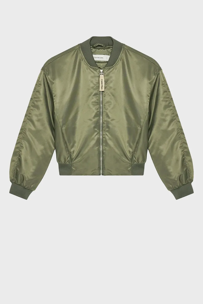 Дитячий зелений бомбер SATIN HERO BOMBER 5