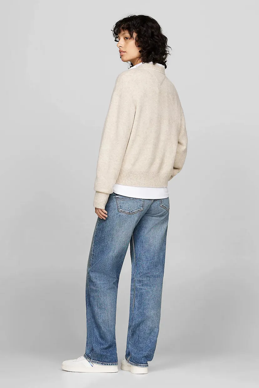 Жіночий бежевий джемпер TJW MELANGE FLAG SWEATER EXT 3