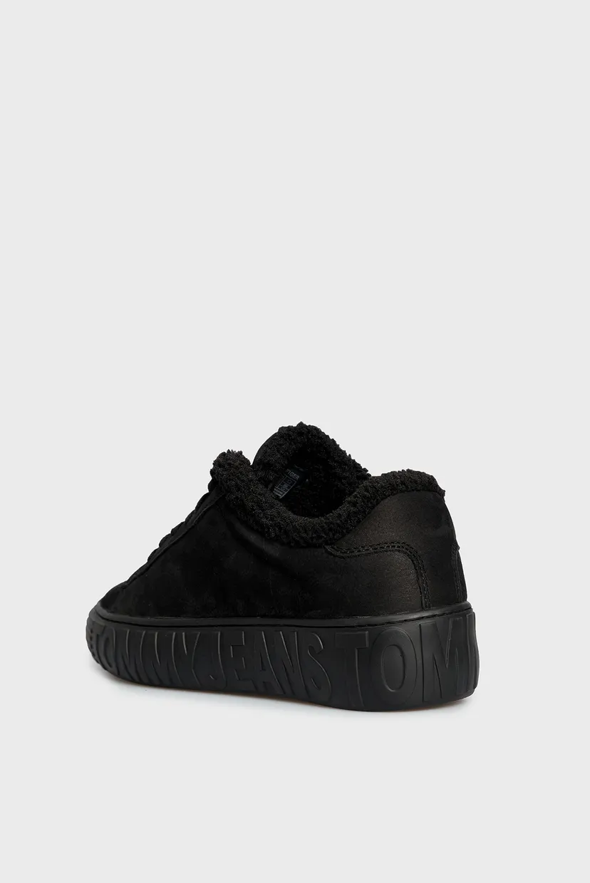 Жіночі чорні шкіряні снікерcи TOMMY JEANS NEW CUPSOLE LEAT 5