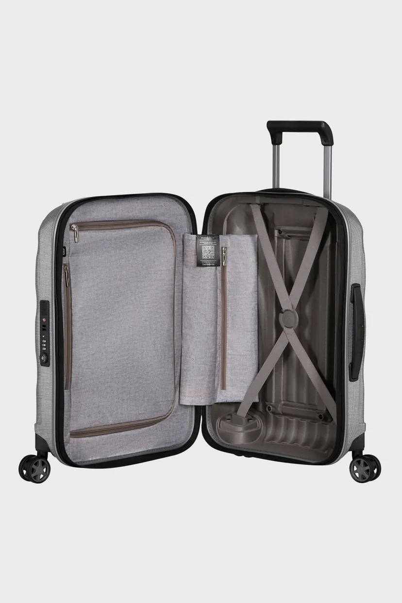 Срібляста валіза 55 см C-LITE ALUMINIUM 5