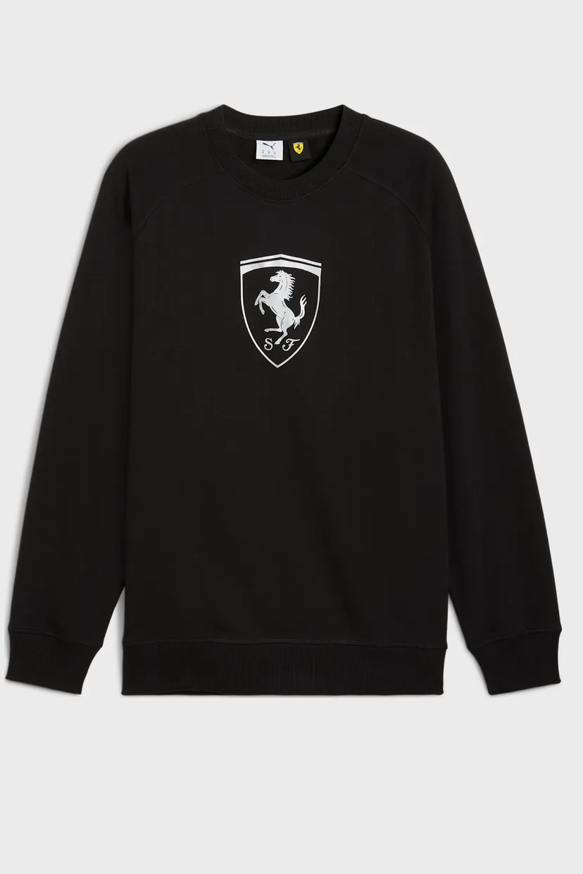 Мужской черный свитшот Scuderia Ferrari Sportswear Shield Crew Men 6