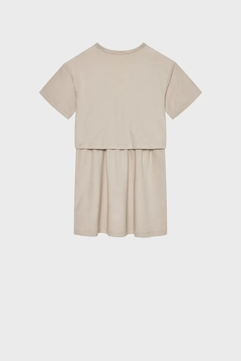 Дитяча бежева сукня LAYERED T-SHIRT SS DRESS 6