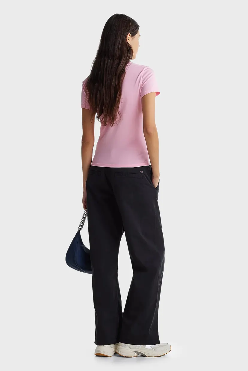 Жіноча рожева футболка TJW SLIM ESSENTIAL LOGO TEE EXT 3