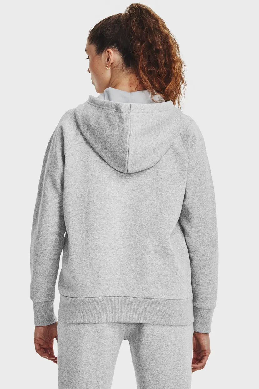 Жіноче світло-сіре худі UA Rival Fleece FZ Hoodie 3