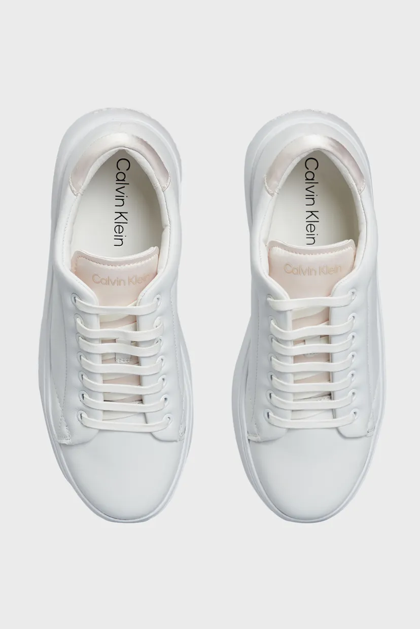 Жіночі білі шкіряні снікерcи BUBBLE CUPSOLE LACE UP 4