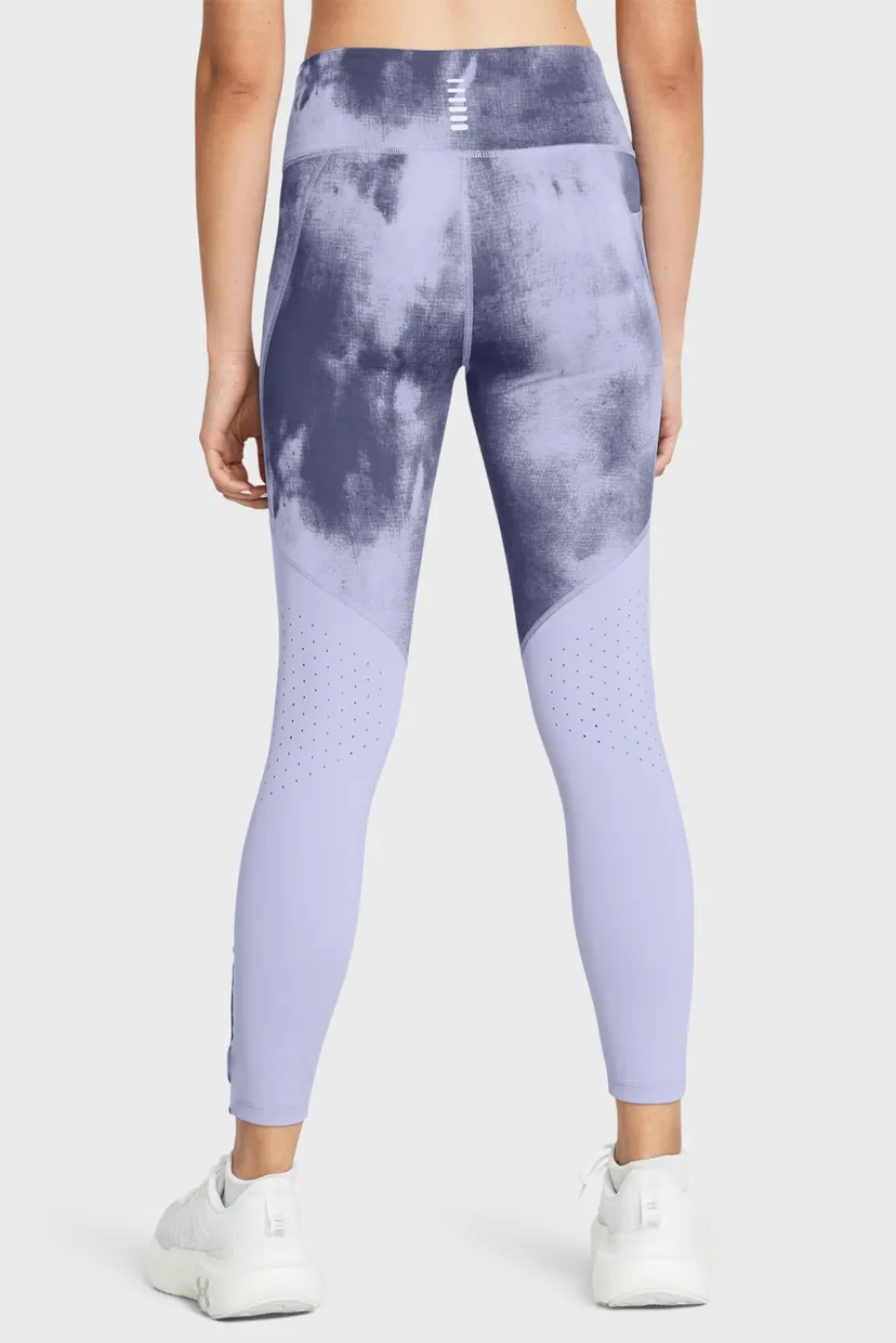 Женские сиреневые тайтсы UA Fly Fast Ankle Print Tgt 3