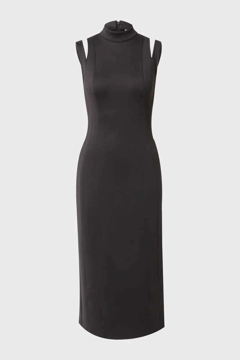 Жіноча чорна сукня TECHNICAL KNIT CUT OUT 6