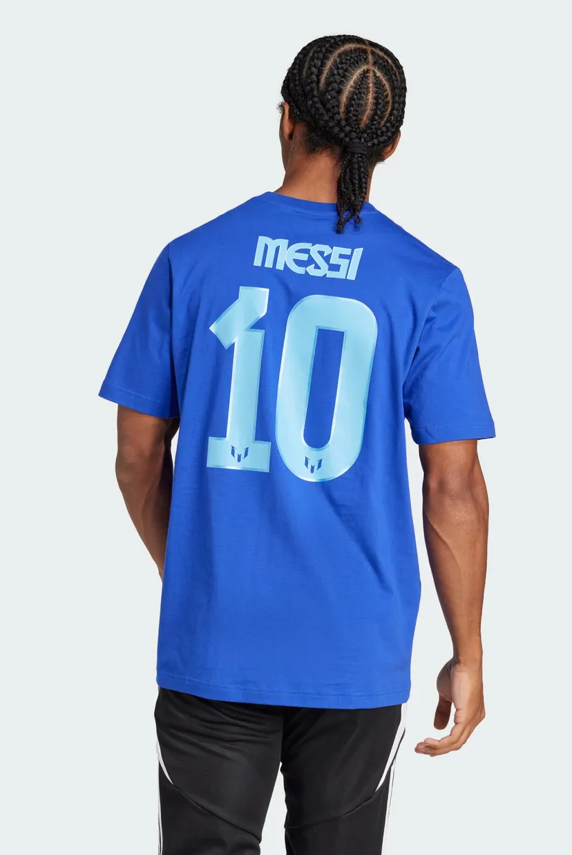 Чоловіча синя футболка Messi Name and Number Graphic 3
