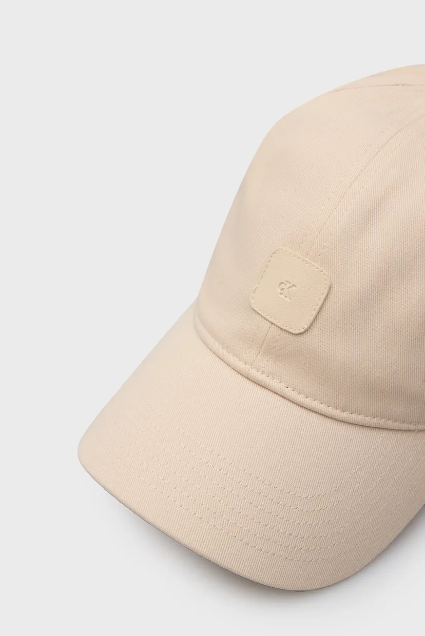 Жіноча бежева кепка MONOGRAM PU PATCH 3