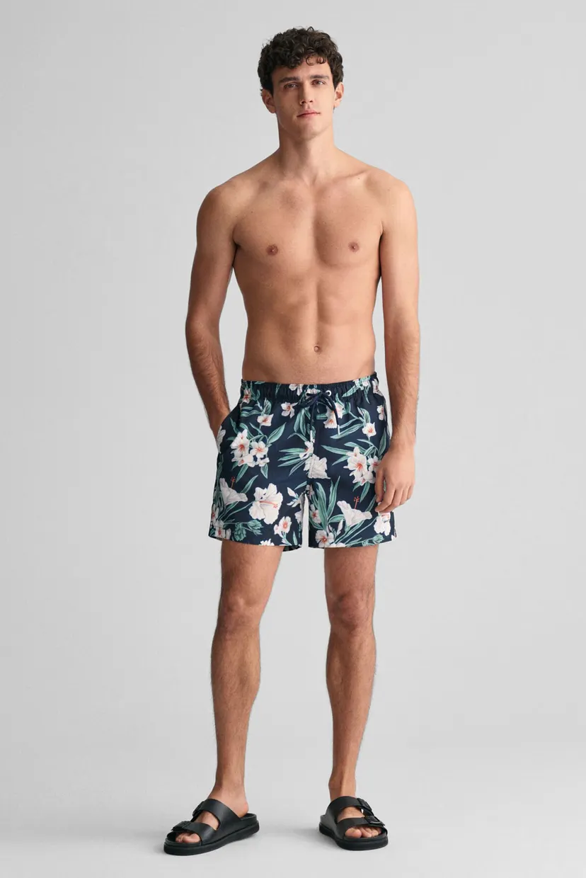 Чоловічі темно-сині плавальні шорти з візерунком OLEANDER PRINT SWIM SHORTS 3