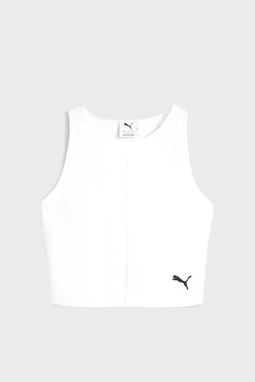 Женский белый топ WARDROBE ESS Ribbed Crop Top Women 6