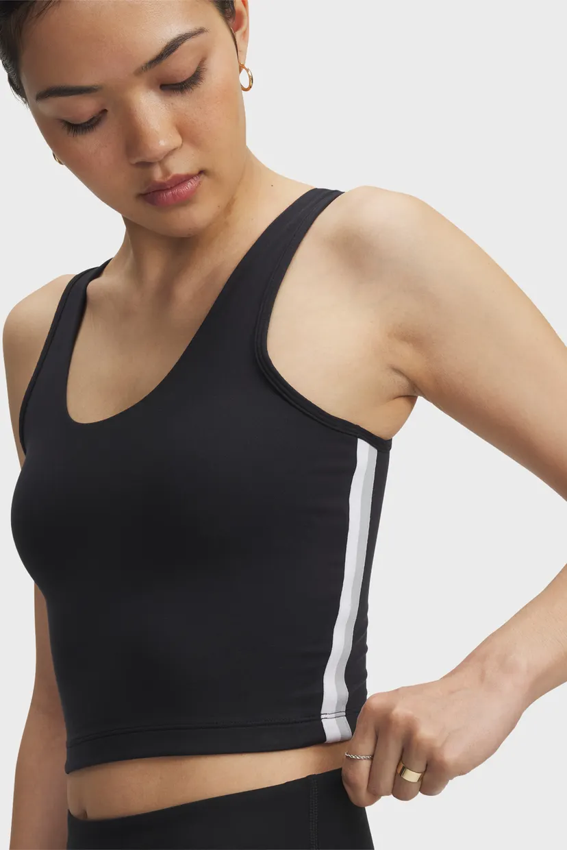 Женский черный топ UA Motion Sport Tape Tank 3