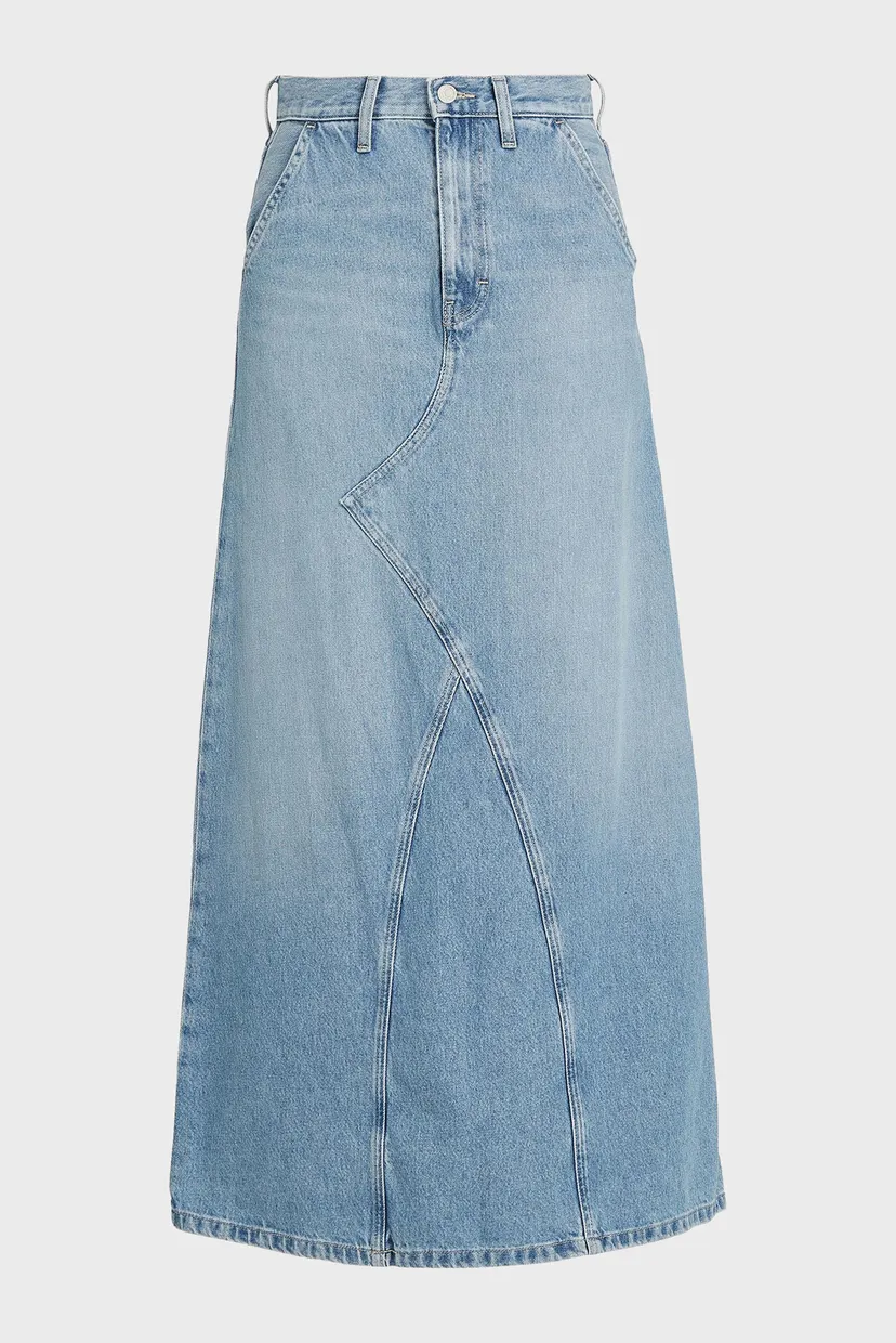 Женская голубая джинсовая юбка CLAIRE HGH MAXI 4