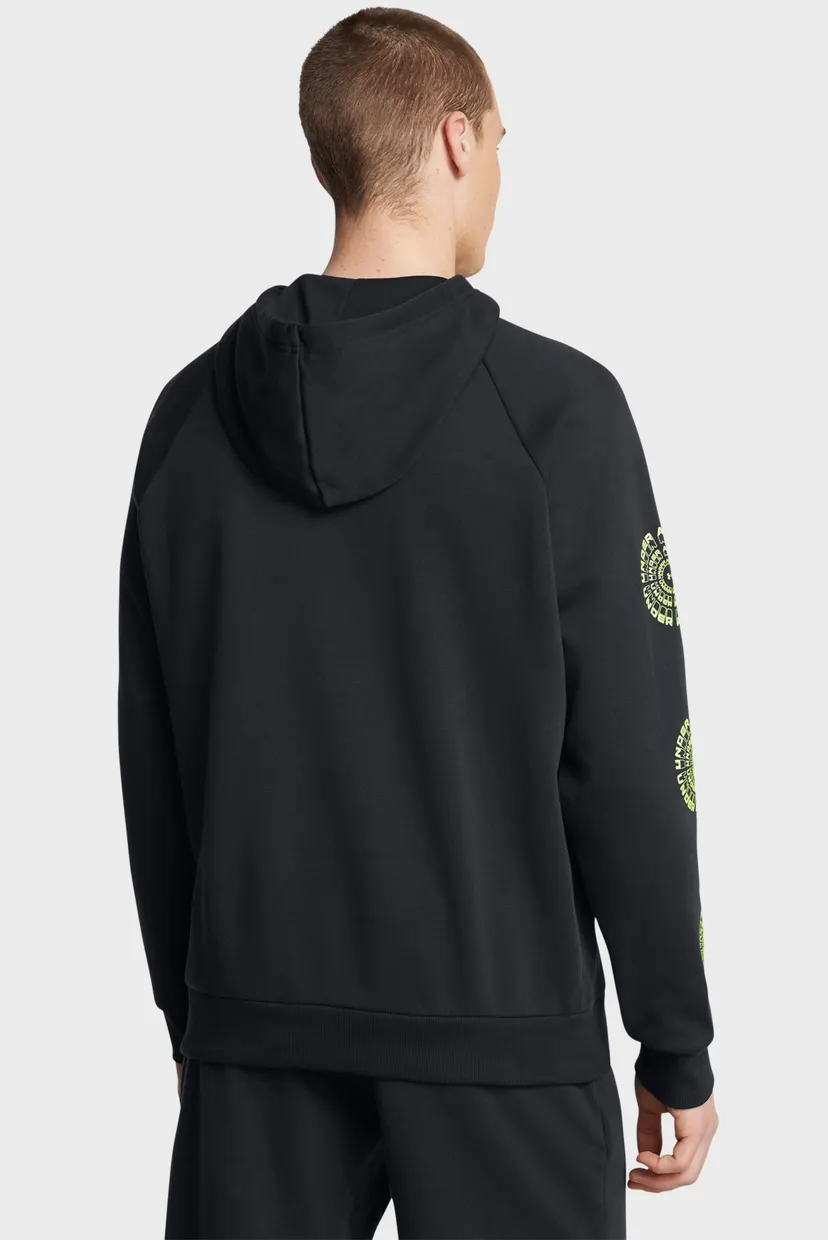 Чоловіче чорне худі UA Rival Fleece HBR Logo HD 3